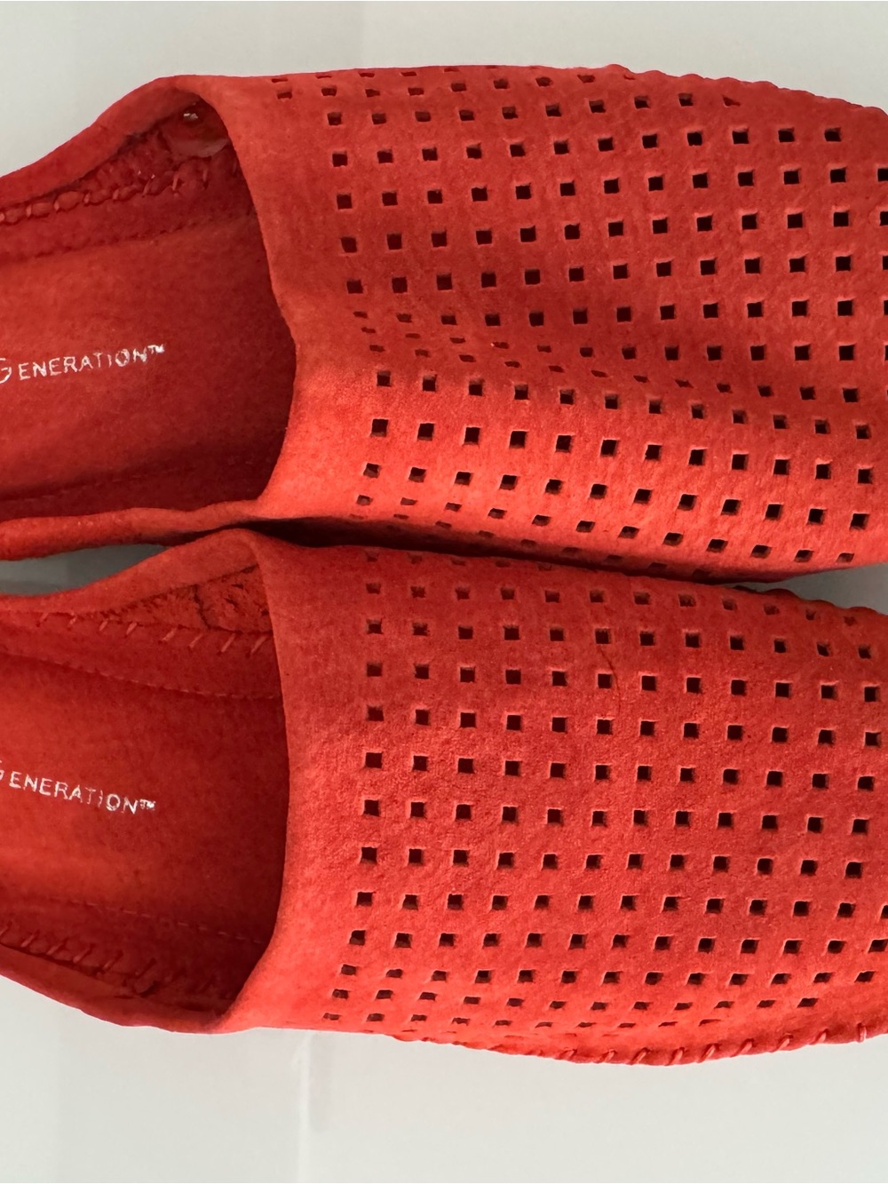 BSBGENERATION Y Women's Red Perforated Slip-On Moccasins